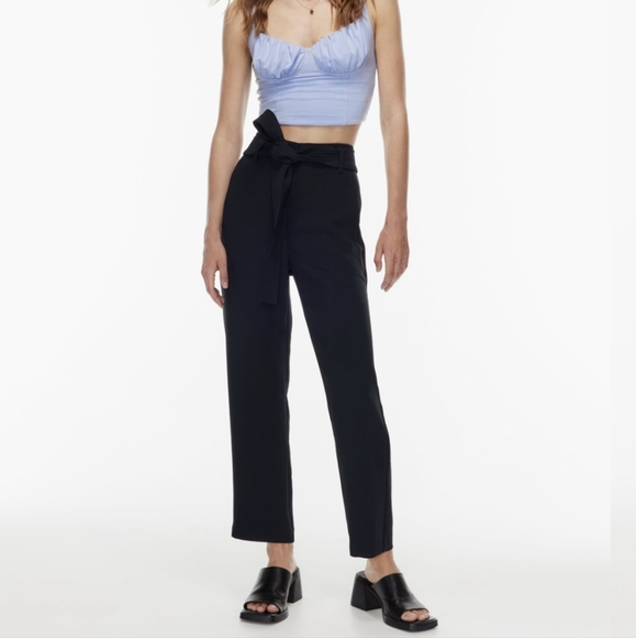 Aritzia - Wilfred Tie Front Pant - Picture 1 of 9